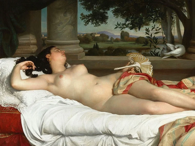 1826-Félix-Auguste Clément - Donna romana che dorme